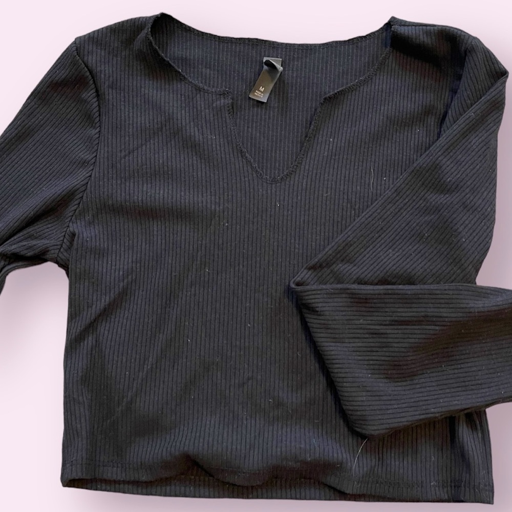 Francesca’s Collections Alya Brand Cropped Long Sleeve T-Shirt